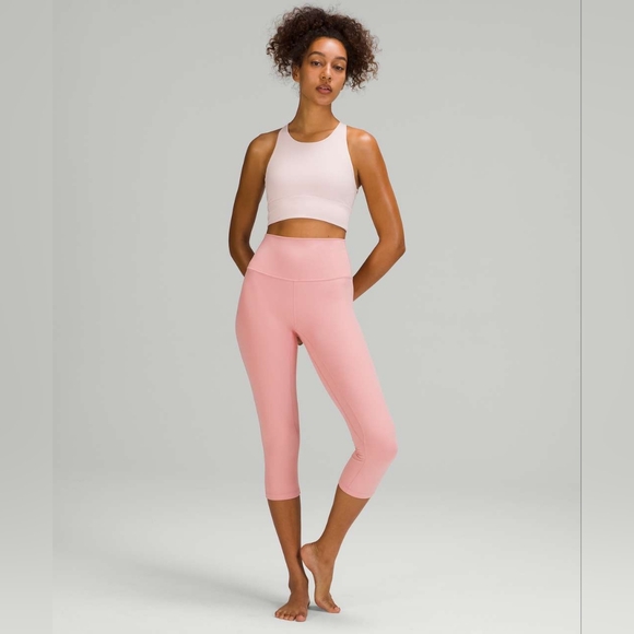 lululemon Align™ High-Rise Crop 21" Pink Puff Lined Size 6 Sold Out Color - Picture 4 of 7